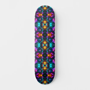 Glowing Mineral Rock Formations Skateboard