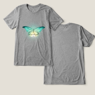 Glowing Mint Cream Butterfly Tri-Blend Shirt