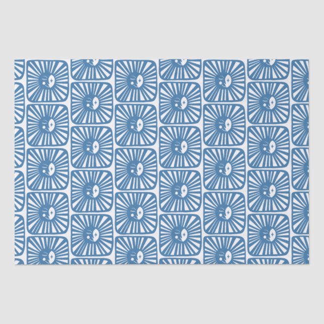Glowing Moon Cute and Charming Blue Moonlight Gift Tissue Paper (Front)