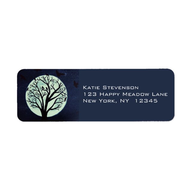 Glowing Moonlight with Old Tree and Crows (Front)