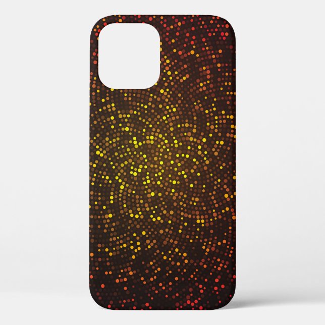 Glowing mosaic, dark yellow-red background. Case-Mate iPhone case (Back)