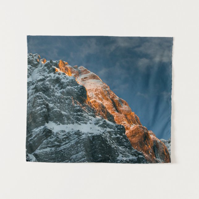 Glowing mountain at sunset tapestry (Front (Horizontal))