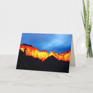 Glowing Mountains Zion Sunrise, Blank Inside Card