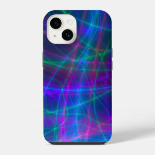 Glowing Multicolored Rays iPhone 14 Case