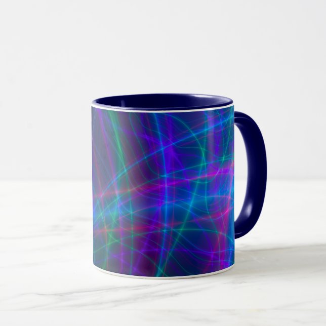 Glowing Multicolored Rays Mug (Front Right)