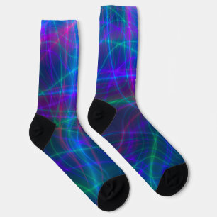 Glowing Multicolored Rays Socks