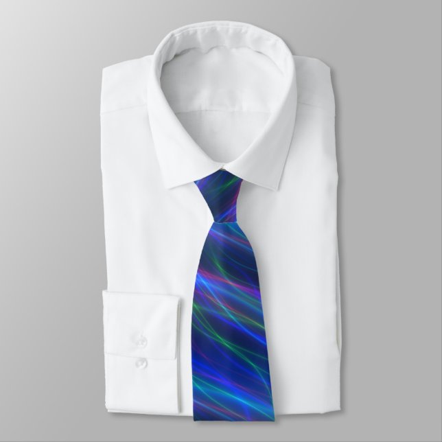 Glowing Multicolored Rays Tie (Tied)
