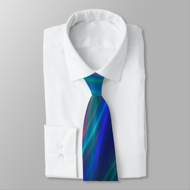 Glowing Multicolored Rays  Tie (Tied)
