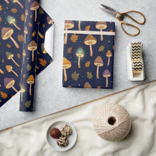 Glowing Mushroom Fantasy Woodland - Fall Gift Wrap