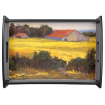 Glowing Mustard Fields serving tray