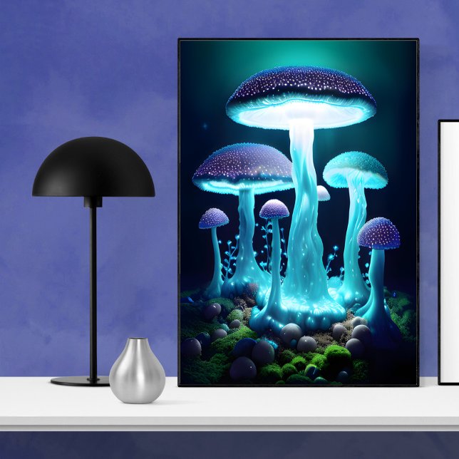 Glowing Mystical Mushrooms Poster (Creator Uploaded)