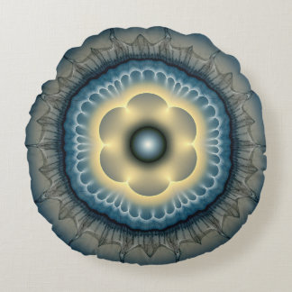 Glowing mystical ornament round pillow