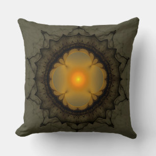 Glowing mystical ornament throw pillow