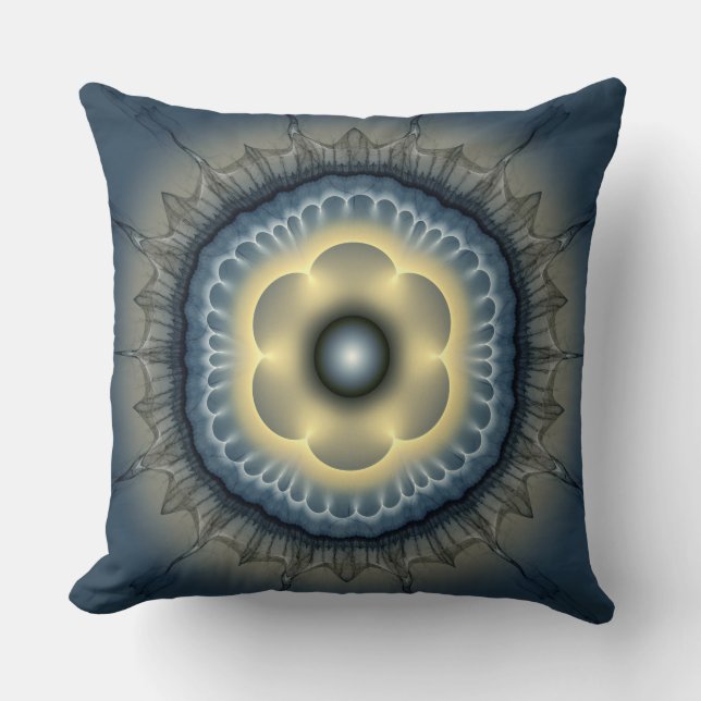 Glowing mystical ornament throw pillow (Front)