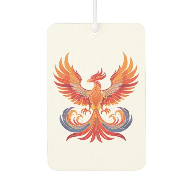 Glowing mythological Fantasy Phoenix Bird Air Freshener (Front)