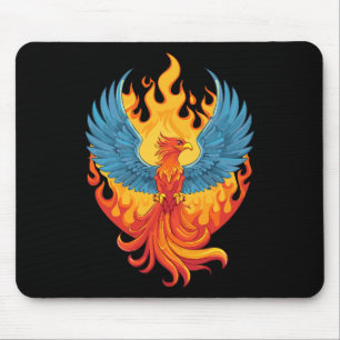 Glowing mythological Fantasy Phoenix Bird Mouse Pad