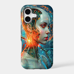 Glowing Neon Cyborg Biomechanical Tech Sci-Fi