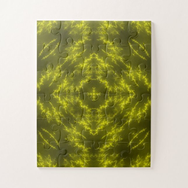 Glowing Neon Electric Thunder Bolts Jigsaw Puzzle (Vertical)