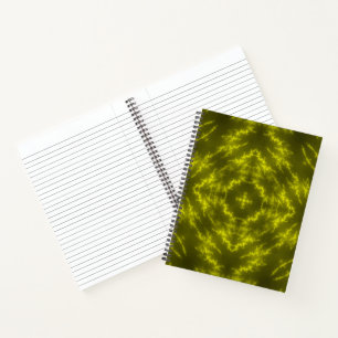 Glowing Neon Electric Thunder Bolts Notebook
