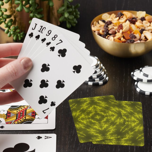 Glowing Neon Electric Thunder Bolts Playing Cards (In Situ)