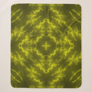 Glowing Neon Electric Thunder Bolts Sherpa Blanket