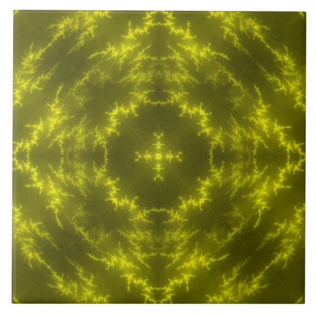 Glowing Neon Electric Thunder Bolts Tile (Front)