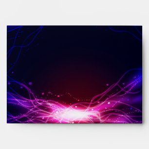 Glowing Neon Stars Bat Mitzvah Envelope pink