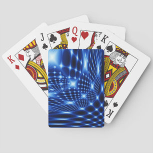 Glowing net fractal playing cards
