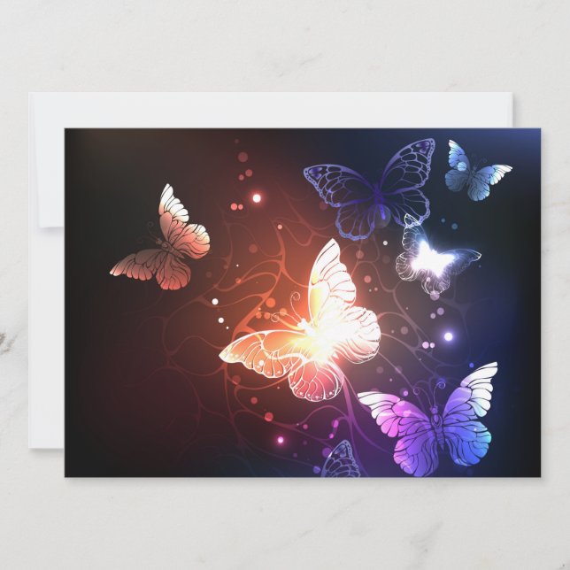 Glowing Night Butterflies Announcement (Front)
