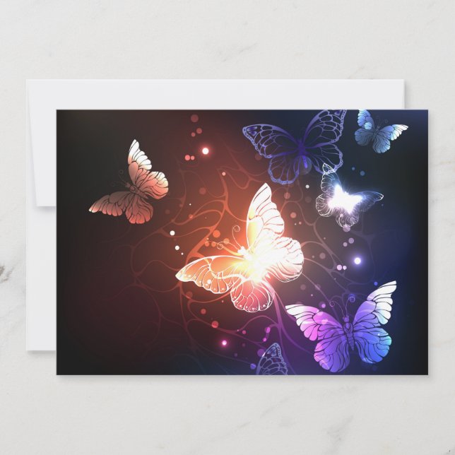 Glowing Night Butterflies Announcement (Front)
