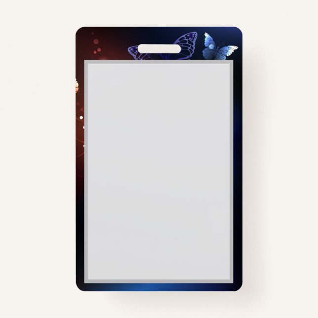 Glowing Night Butterflies Badge (Front)