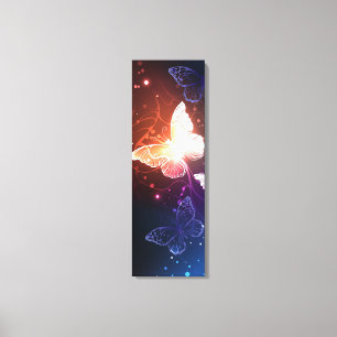 Glowing Night Butterflies Canvas Print