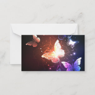 Glowing Night Butterflies Card