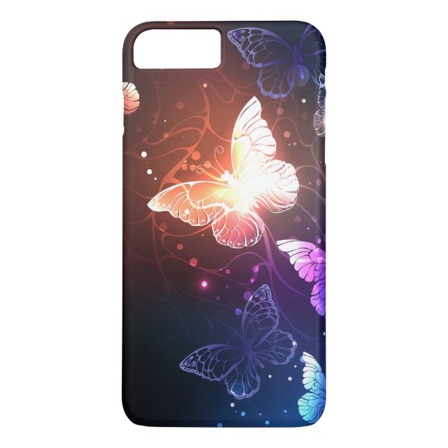 Glowing Night Butterflies Case-Mate iPhone Case (Back)