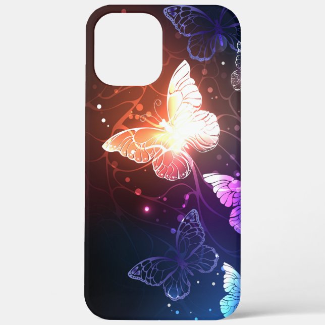 Glowing Night Butterflies Case-Mate iPhone Case (Back)