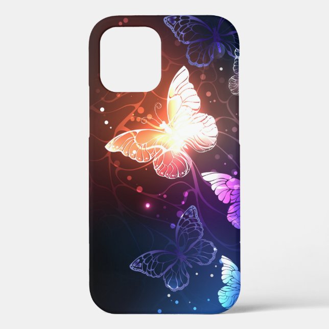 Glowing Night Butterflies Case-Mate iPhone Case (Back)