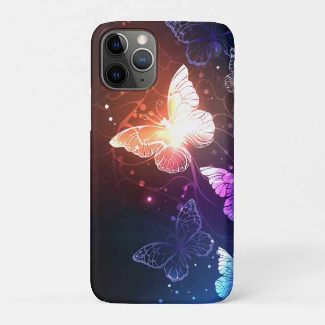 Glowing Night Butterflies Case-Mate iPhone Case (Back)