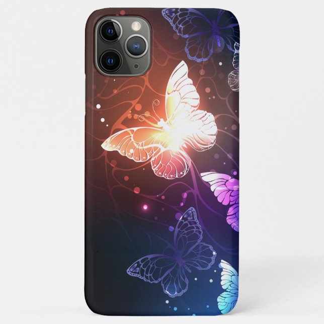 Glowing Night Butterflies Case-Mate iPhone Case (Back)