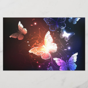 Glowing Night Butterflies Flyer