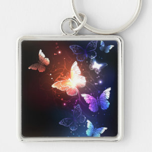 Glowing Night Butterflies Keychain