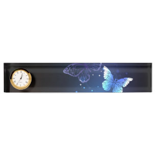 Glowing Night Butterflies Nameplate