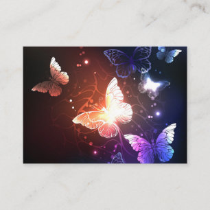 Glowing Night Butterflies Place Card
