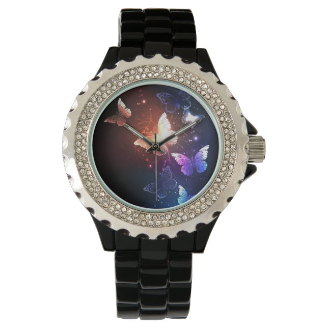 Glowing Night Butterflies Watch (Front)