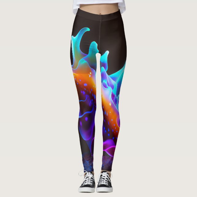 Glowing Nudibranch Leggings (Front)
