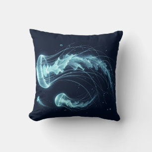 Glowing Ocean: Jellyfish Inspired Throw Pillows
