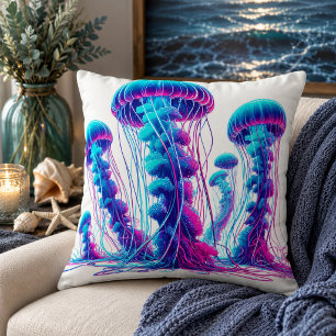 Glowing Ocean: Jellyfish Inspired Throw Pillows