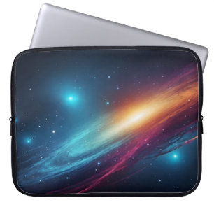 Glowing Outer Space Starry Sky Abstract Cosmos Laptop Sleeve