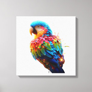 Glowing Parrot Canvas Print