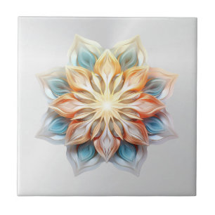 Glowing Pastel Colours Mandala Tile