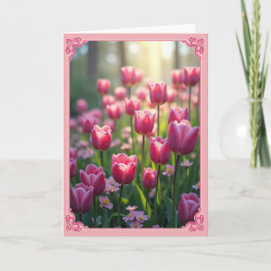 Glowing Petals Birthday Card